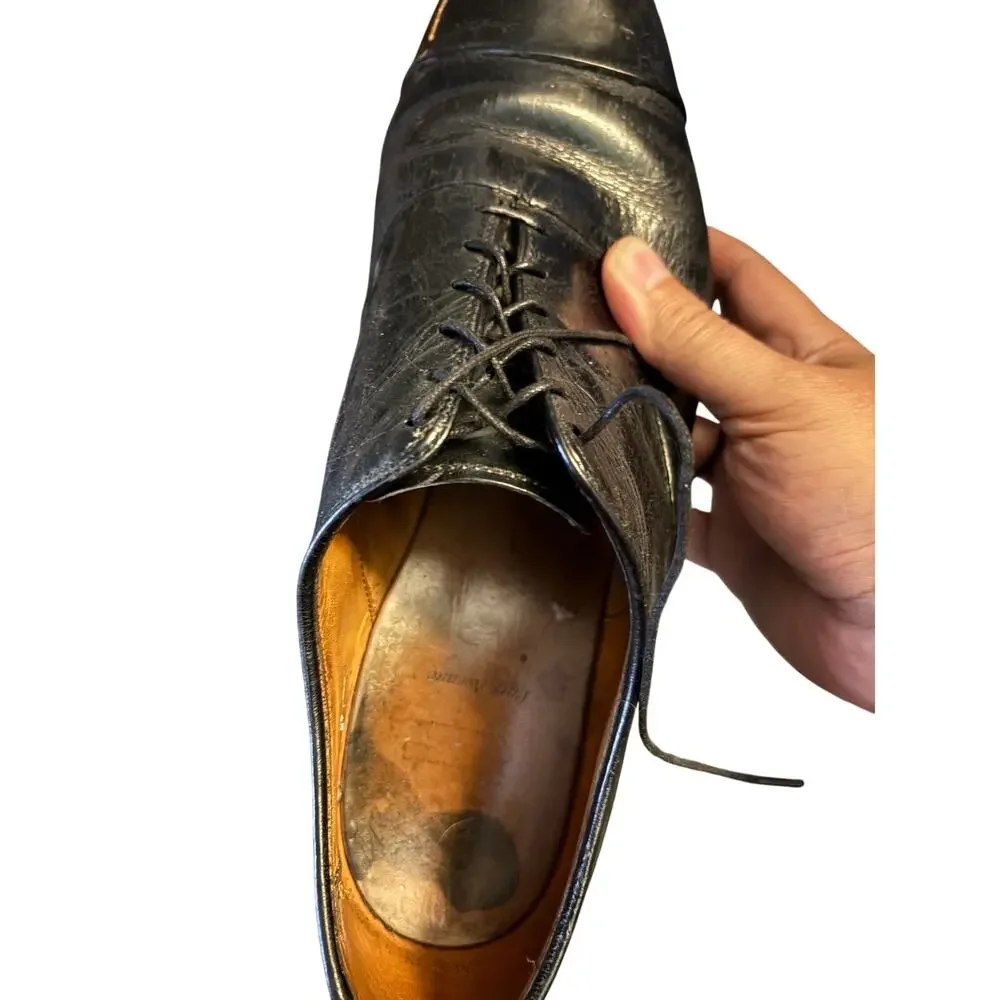 Allen Edmonds Park Avenue Black Leather Cap Toe Oxford Dress Shoes Size 13 B